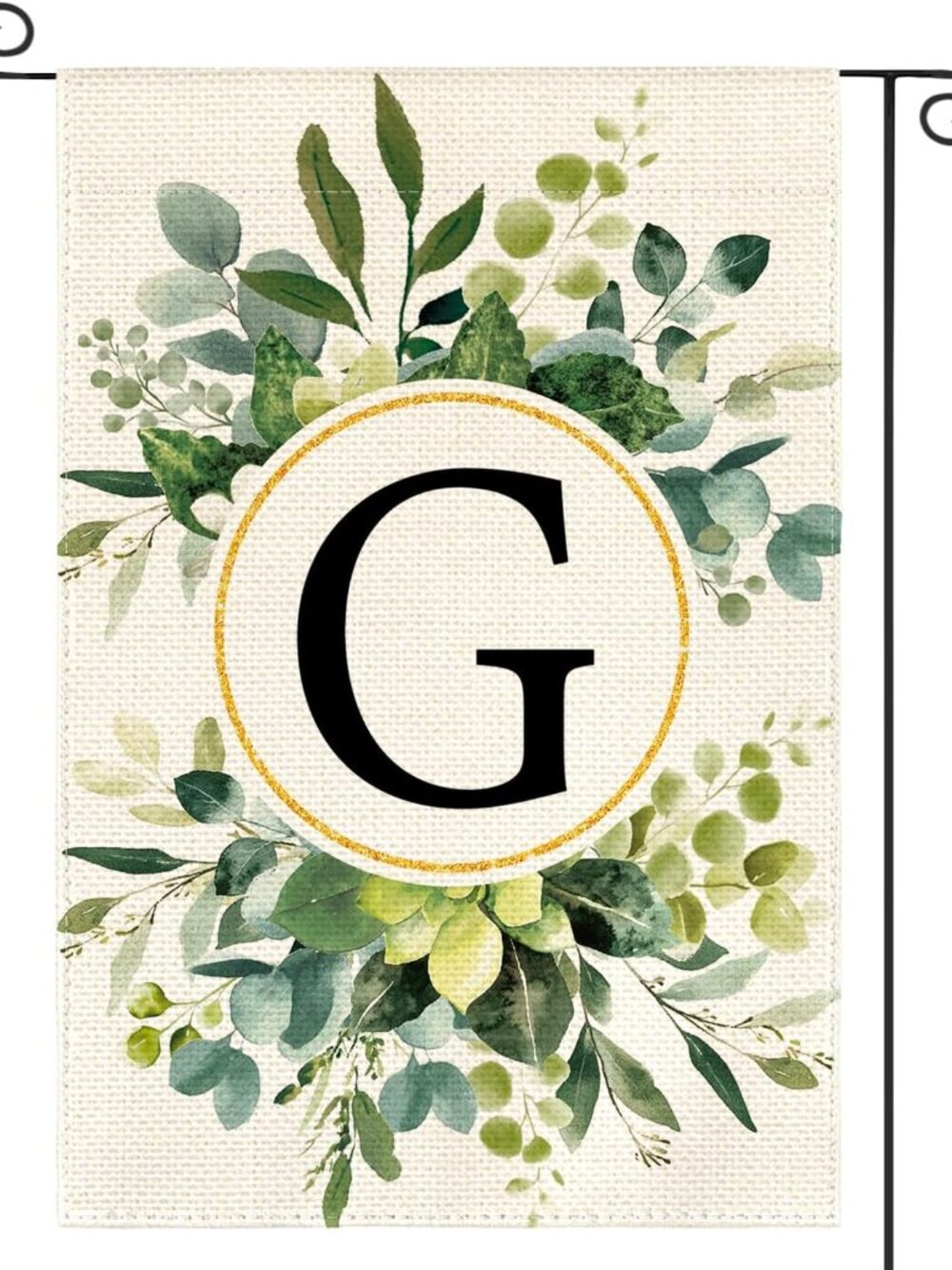 Initial Letter G Floral Garden Flag 12x18 Inch